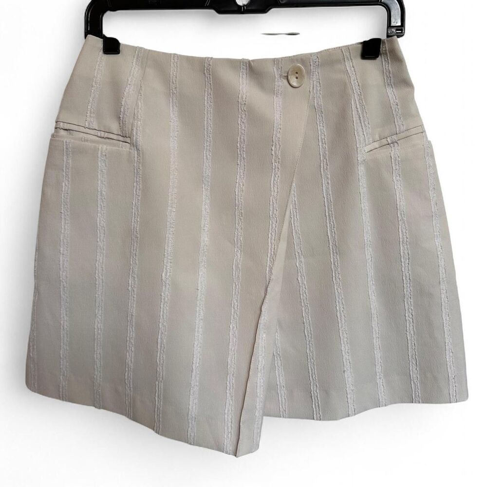 H&M Women's Cream textured-weave wrap skirt, 6 Minimalist Elevated Basic